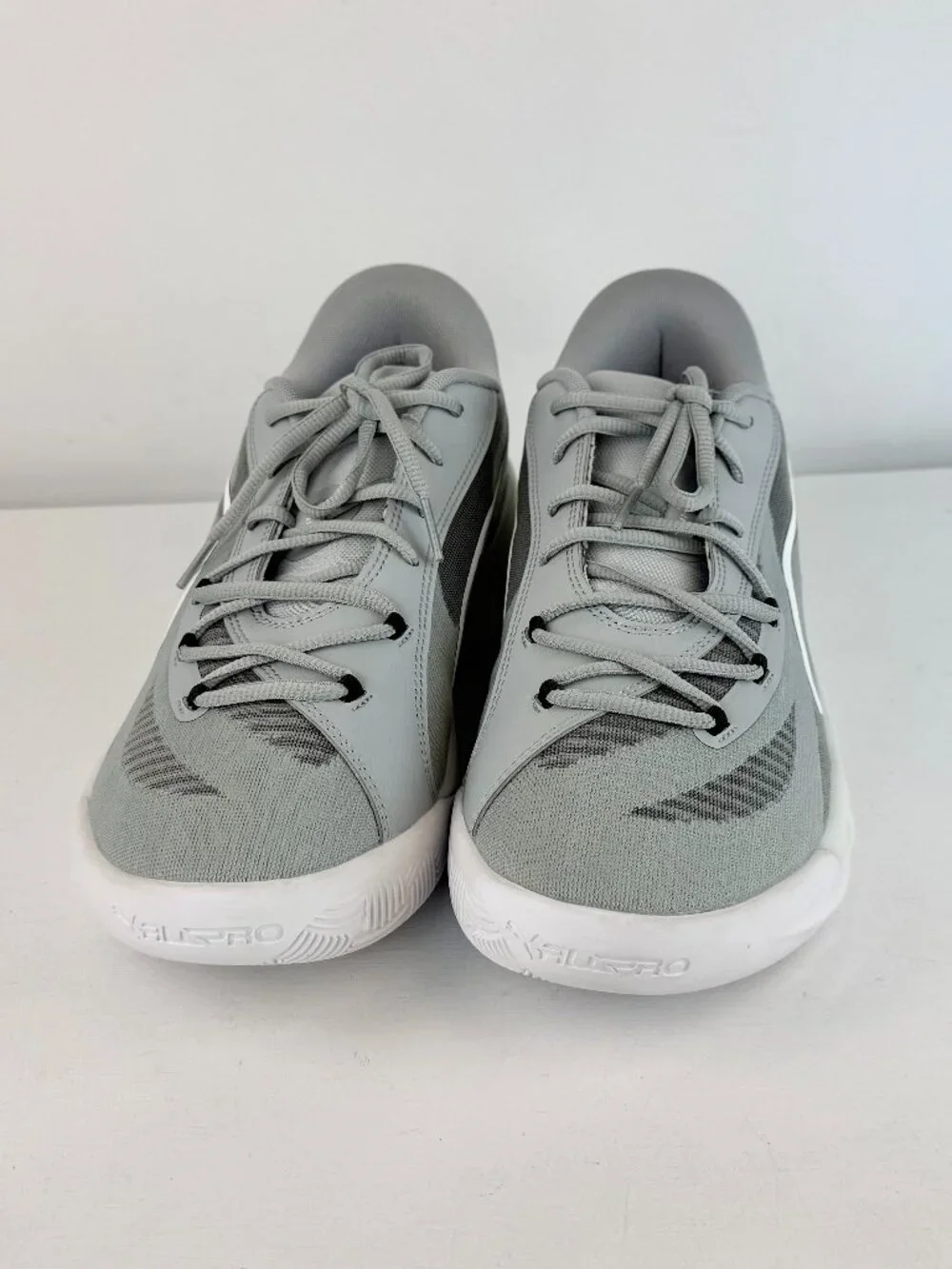 Men's 11.5 - Puma ALL Pro Nitro Team Gray Canvas Basketball Shoes - 379081-05